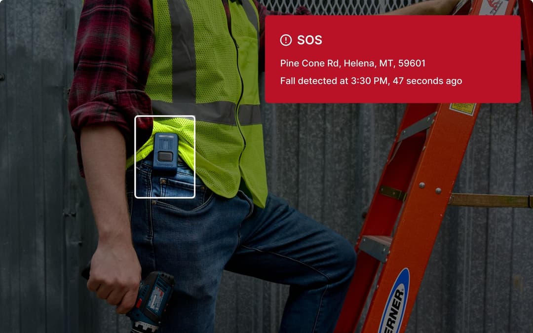 Samsara Wearable has automatic fall detection