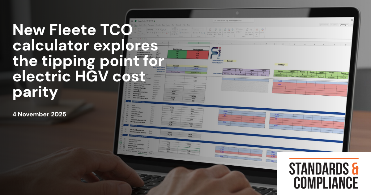 Tco2 Calculator New Fleete TCO calculator explores the tipping point for electric HGV ...